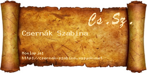 Csernák Szabina névjegykártya