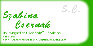 szabina csernak business card